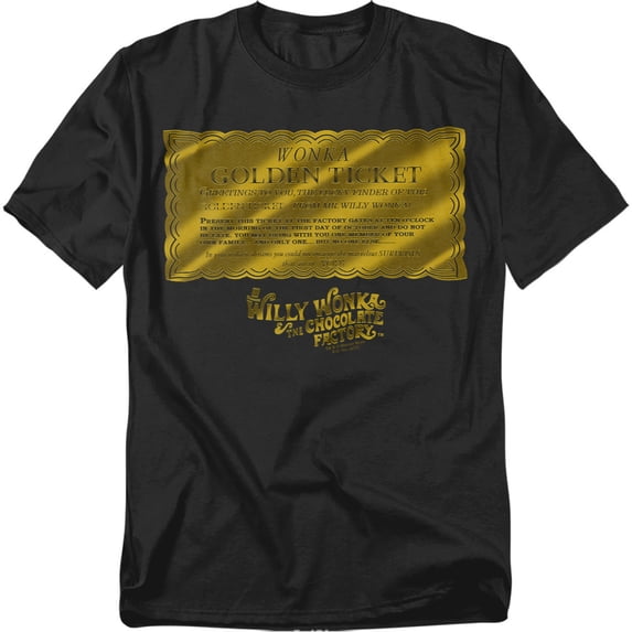 Willy Wonka And The Chocolate Factory T-Shirt Golden Ticket Unisex Graphic Tee For Men & Women