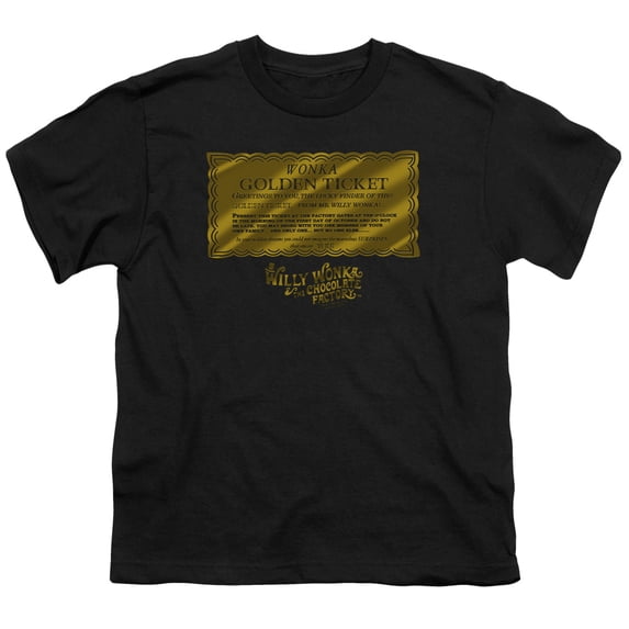 Willy Wonka And The Chocolate Factory - Golden Ticket - Youth Short Sleeve Shirt - X-Large