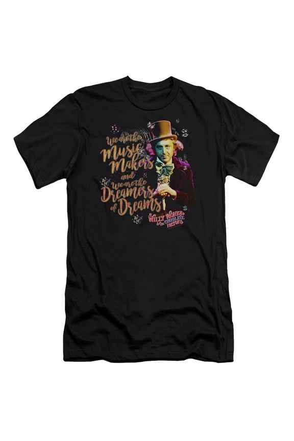 Willy Wonka And The Chocolate Factory Music Makers S/S Adult 30/1 T-Shirt Black