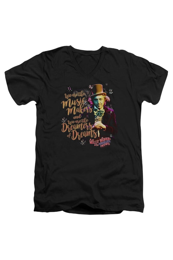Willy Wonka And The Chocolate Factory - Music Makers - Slim Fit V Neck Shirt - Medium