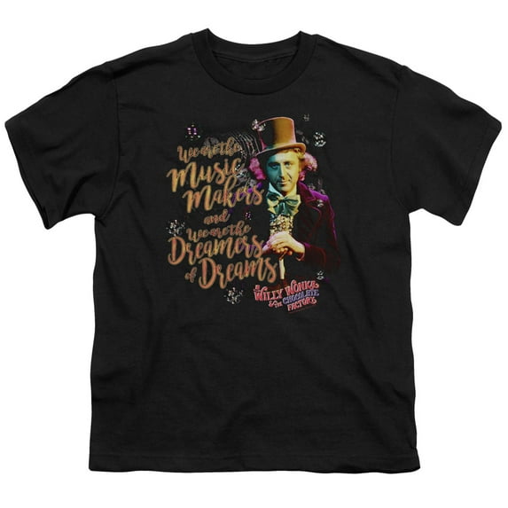 Willy Wonka And The Chocolate Factory Music Makers S/S Youth 18/1 T-Shirt Black