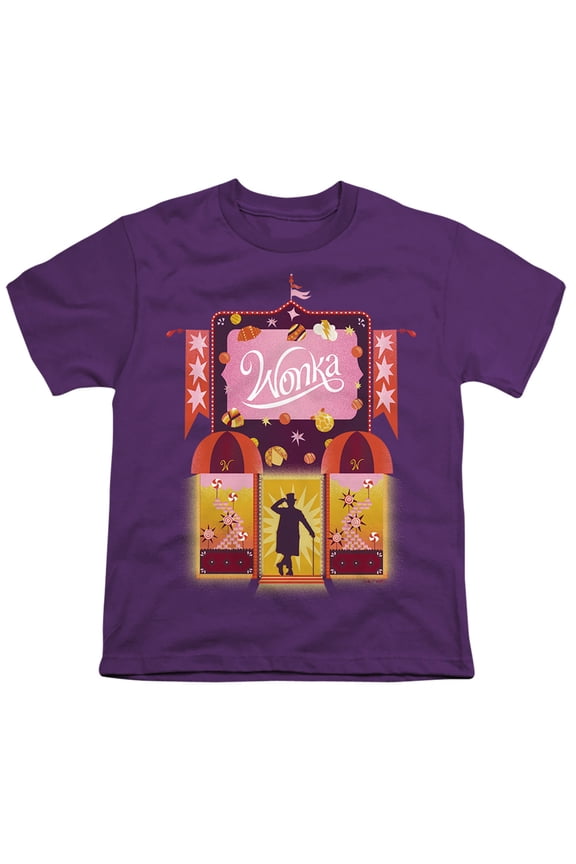 Willy Wonka And The Chocolate Factory Shop Kids T Shirtfor Youth Toddler Boys and GirlsPurple