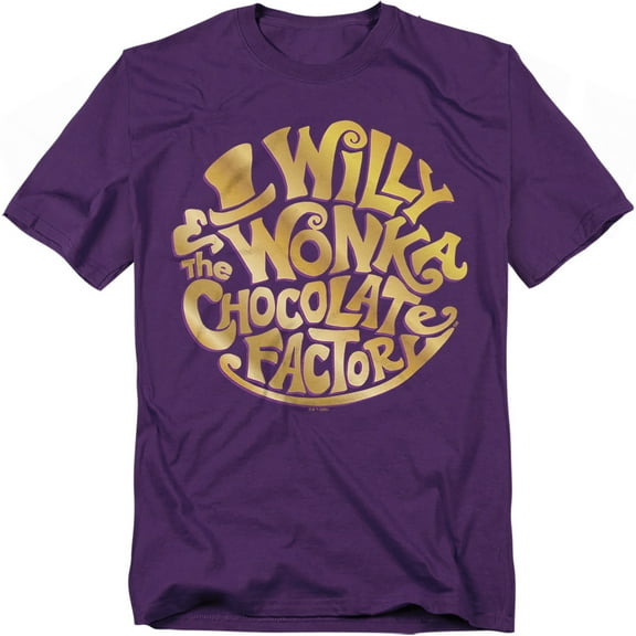 Willy Wonka And The Chocolate Factory T-Shirt Gold Circle Logo Unisex Graphic Tee for Men & Women