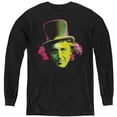 thumbnail image 1 of Willy Wonka And The Chocolate Factory Willy Wonka Face Kids Long Sleeve T Shirt (Medium) for Youth Boys and Girls, Black, 1 of 4