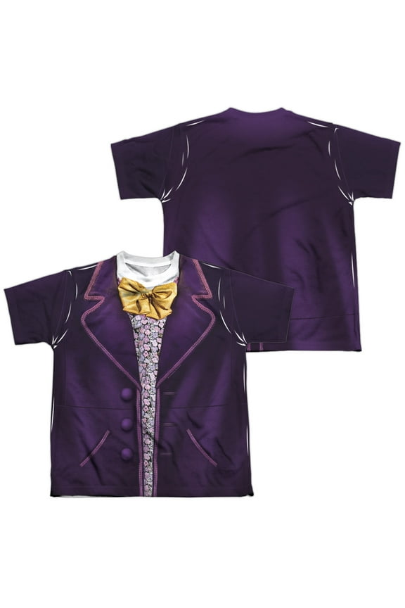 Willy Wonka And The Chocolate Factory - Wonka Costume (Front/Back Print) - Youth Short Sleeve Shirt - Small