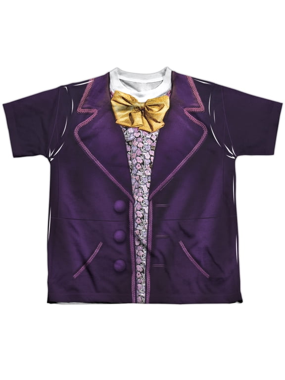 Willy Wonka And The Chocolate Factory - Wonka Costume - Youth Short Sleeve Shirt - Large