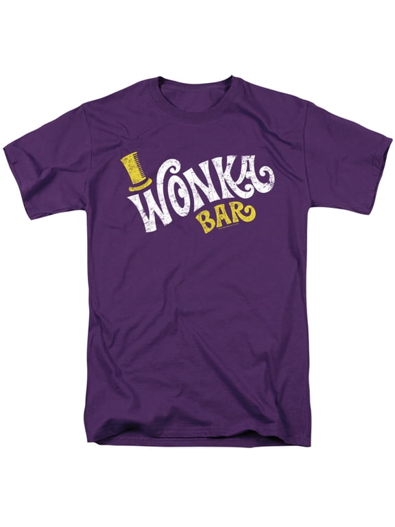 Wonka Logo Unisex Adult T Shirt, Purple, Small
