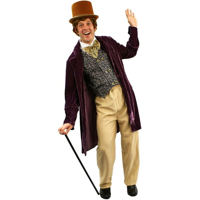 Willy Wonka Classic Chocolate Man Adult Costume, Standard