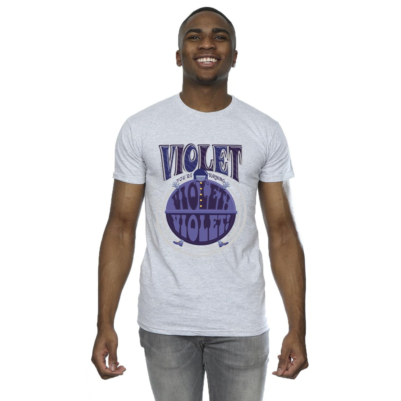 Willy Wonka Mens Violet Turning Violet T-Shirt - Walmart.com