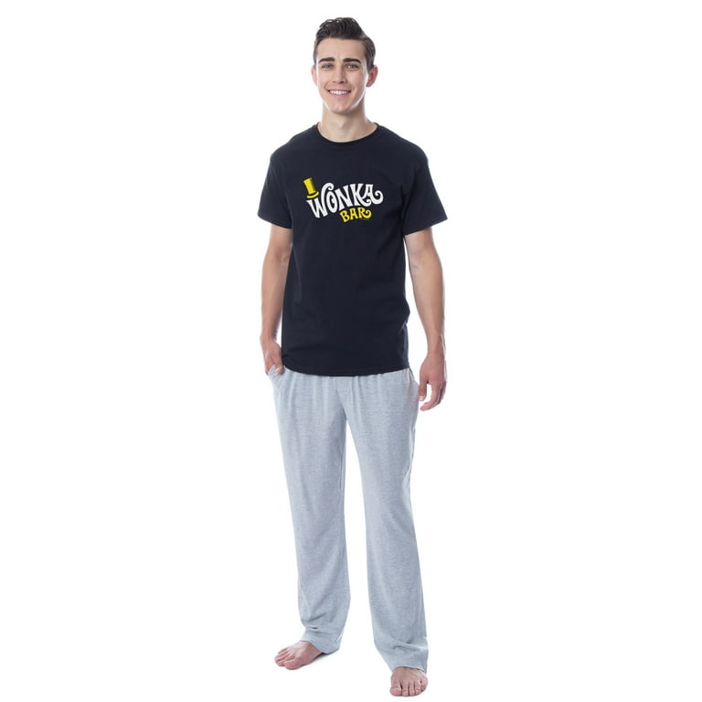 Willy Wonka Mens Wonka Chocolate Bar Sleep Pajama Set Shirt Pants X Small Walmart