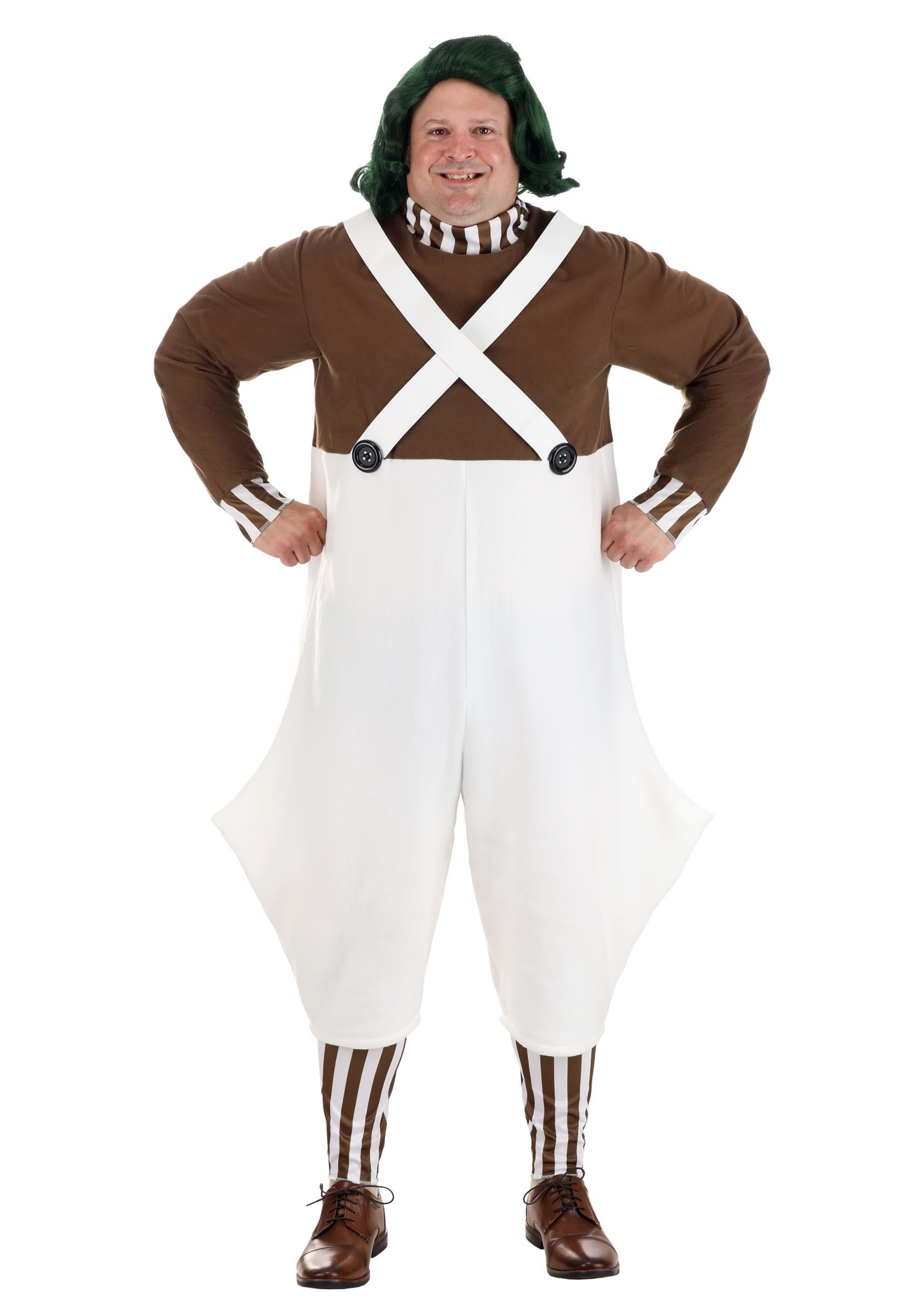Willy Wonka HalloweenPlus Size Oompa Loompa Costume Walmart com