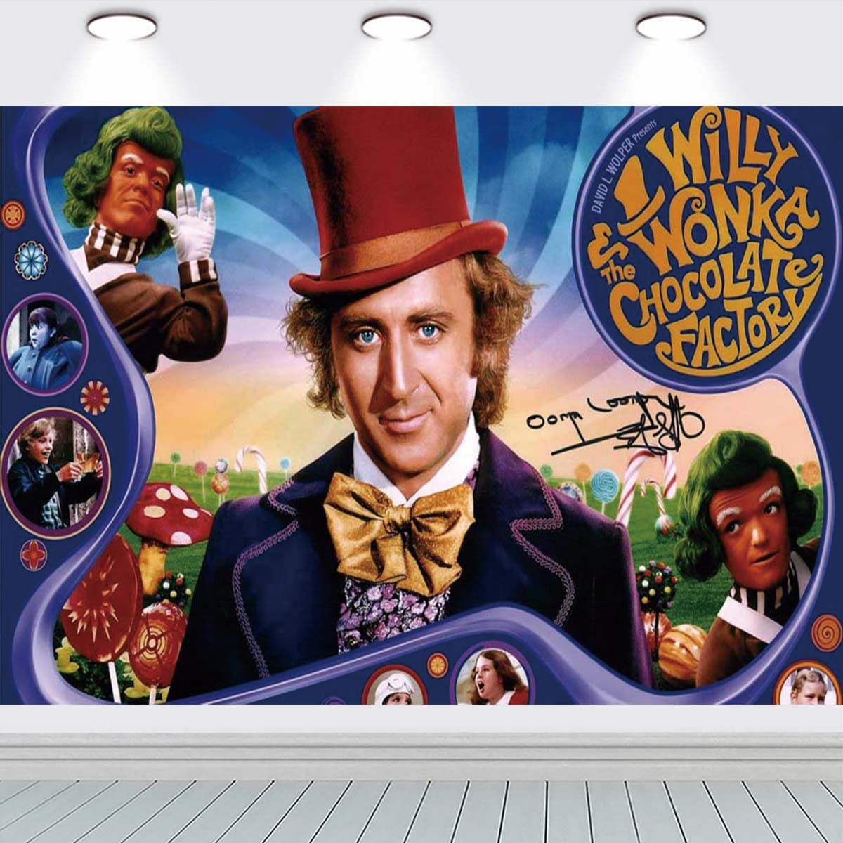 Willy Wonka Taspestry Wall Decor Birthday Banner Backdrop Background Party Supplies Taspestry Poster