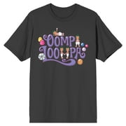 Willy Wonka & The Chocolate Factory Oompa Loompa and Candies Charcoal Gray Men's T-Shirt-Large