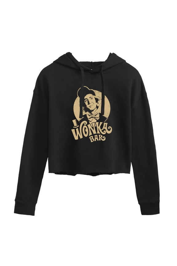 Willy Wonka & The Chocolate Factory - Wonka Bar - Juniors Cropped Pullover Hoodie