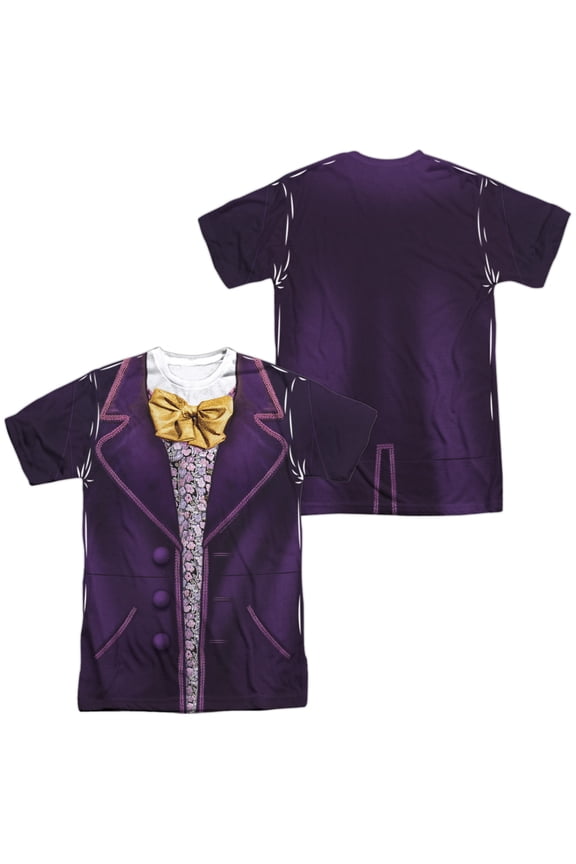 Willy Wonka & The Chocolate Factory Wonka Costume Front/Back Print Front/Back Print Adult T-Shirt X-Large
