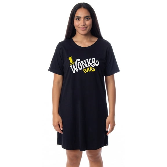 Willy Wonka Womens' Wonka Chocolate Bar Nightgown Sleep Pajama Shirt
