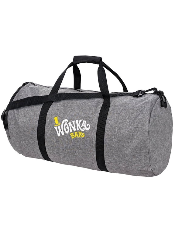 Willy Wonka and The Chocolate Factory Wonka Bar Logo Lightweight Duffel Bag for Sports and Gym Packable for Travel