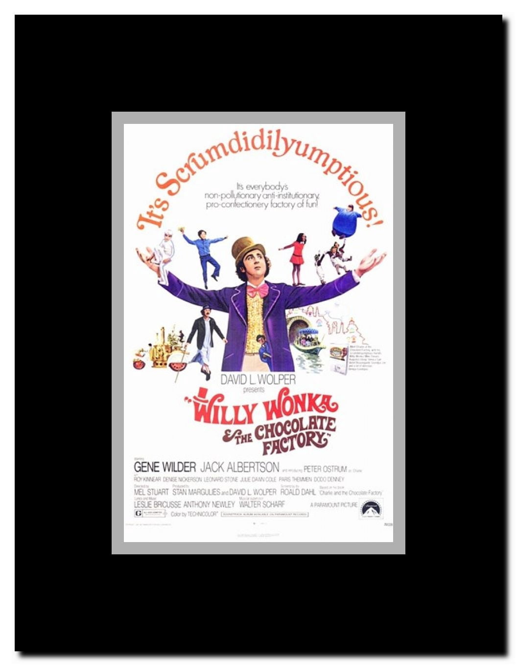 Willy Wonka and the Chocolate Factory Framed Movie Poster