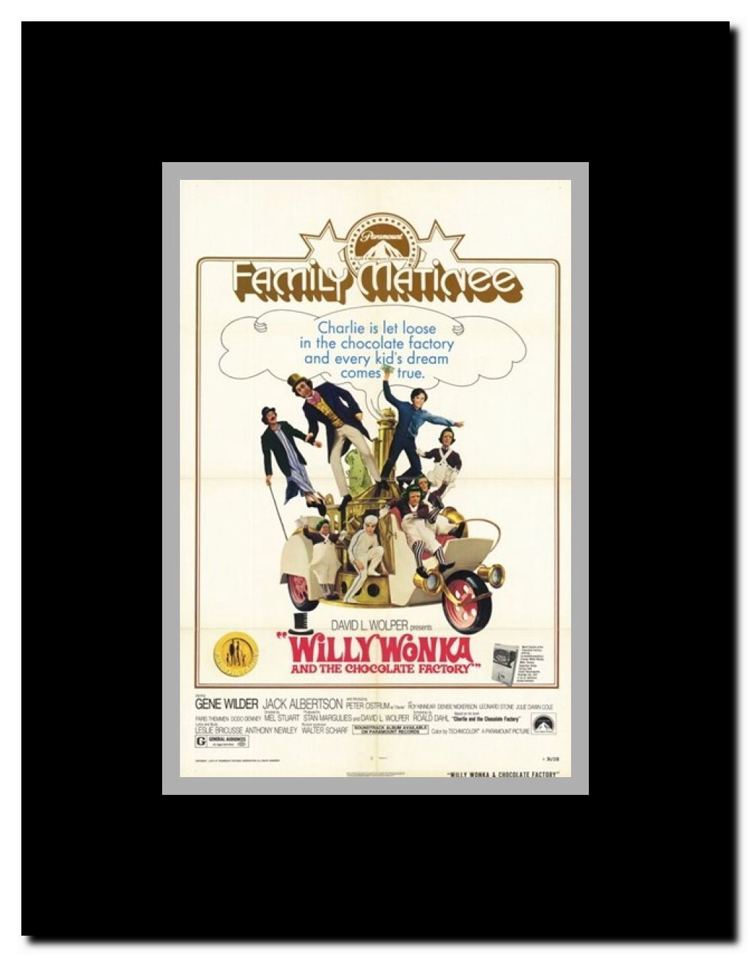 Willy Wonka and the Chocolate Factory Framed Movie Poster