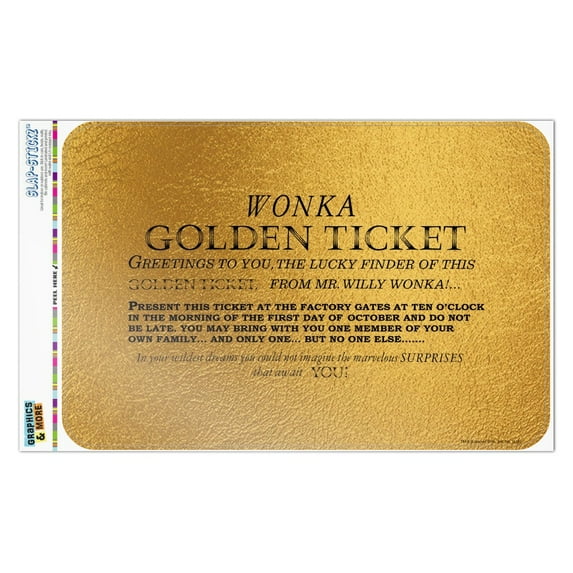 Willy Wonka and the Chocolate Factory Golden Ticket Home Business Office Sign