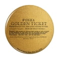 thumbnail image 1 of Willy Wonka and the Chocolate Factory Golden Ticket Pinback Button Pin, 1 of 5