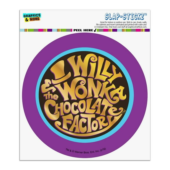 Willy Wonka and the Chocolate Factory Logo Automotive Car Window Locker Circle Bumper Sticker