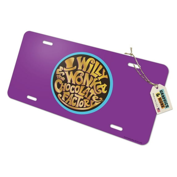 Willy Wonka and the Chocolate Factory Logo Novelty Metal Vanity Tag License Plate