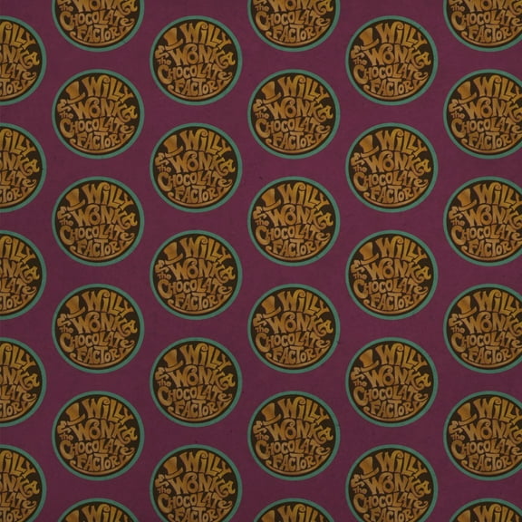 Willy Wonka and the Chocolate Factory Logo Premium Kraft Roll Gift Wrap Wrapping Paper