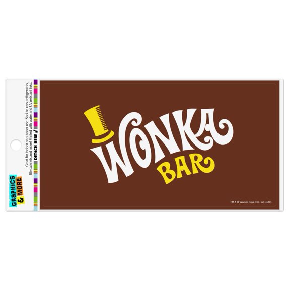 Willy Wonka and the Chocolate Factory Wonka Bar Logo Automotive Car Refrigerator Locker Vinyl Magnet