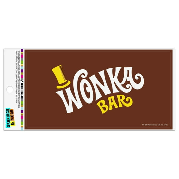 Willy Wonka and the Chocolate Factory Wonka Bar Logo Automotive Car Refrigerator Locker Vinyl Magnet