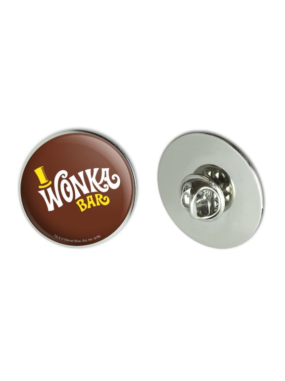 Willy Wonka and the Chocolate Factory Wonka Bar Logo Metal 1.1" Tie Tack Hat Lapel Pin Pinback