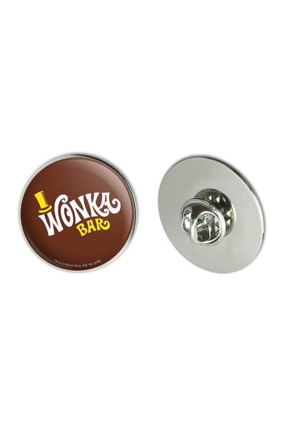 Willy Wonka and the Chocolate Factory Wonka Bar Logo Metal 1.1" Tie Tack Hat Lapel Pin Pinback