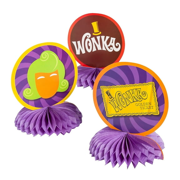 7 1/2" x 9" Willy Wonka & the Chocolate Factory Party Centerpieces  3 Pieces