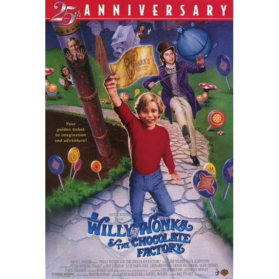 Willy Wonka & the Chocolate Factory Movie POSTER 27" x 40" Style B
