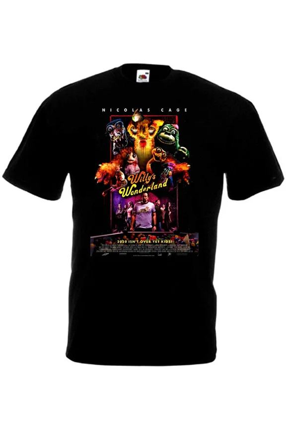 Willy's Wonderland v1 T shirt black movie poster all sizes S-5XL