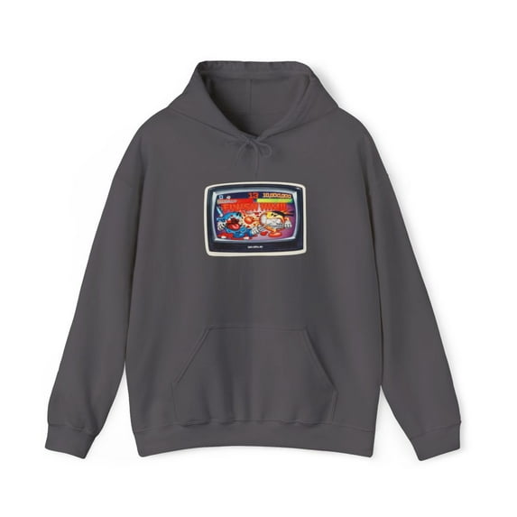 Willy vs Flameboy World Industries 2000 Skateboard Vintage Classic Hoodie Print - Charcoal / 2XL