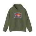 thumbnail image 1 of Willy vs Flameboy World Industries 2000 Skateboard Vintage Classic  Hoodie Print - S / Military Green, 1 of 5