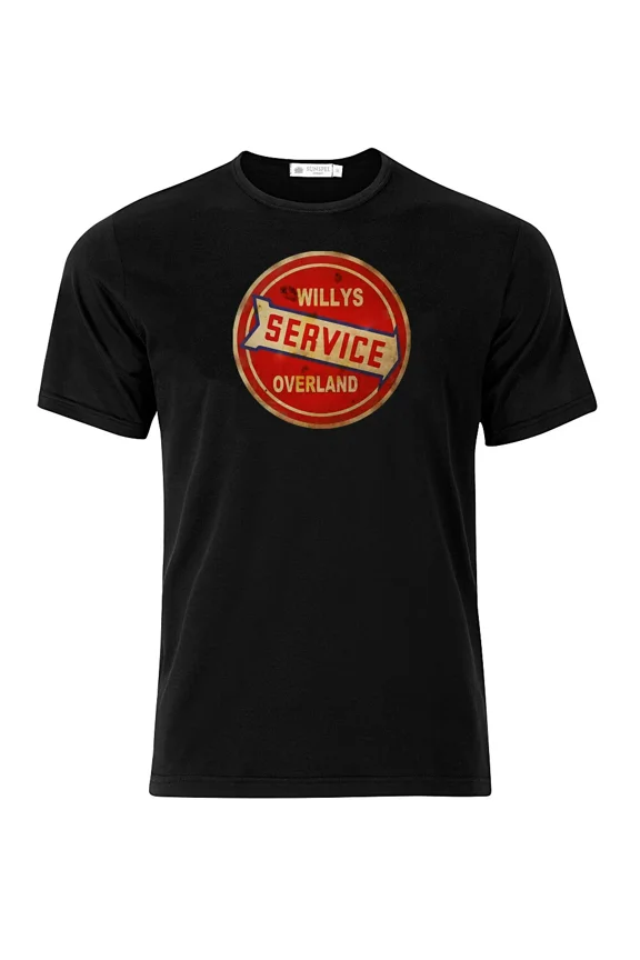 Willys Overland Service - Graphic Cotton T Shirt Short & Long Sleeve
