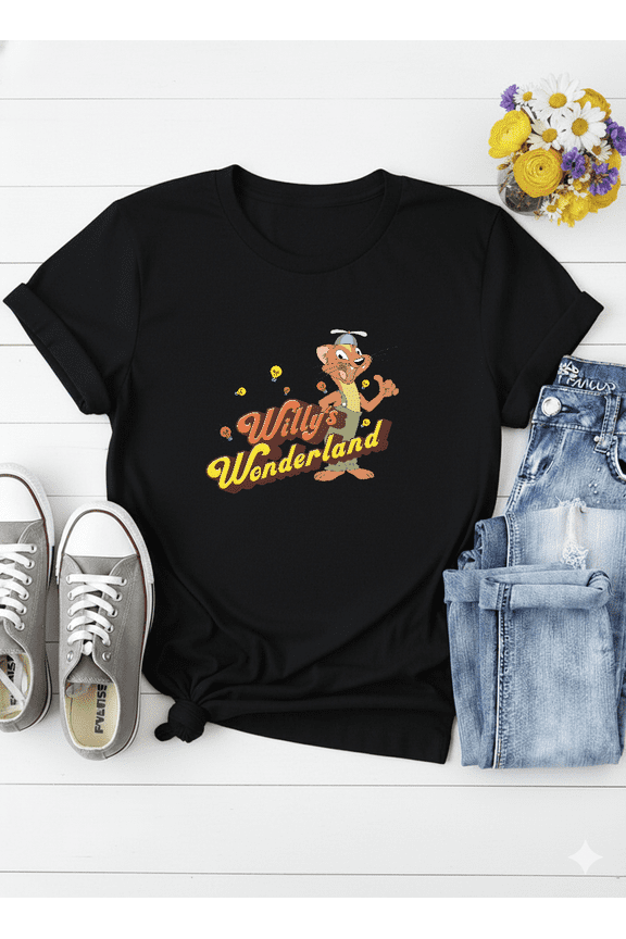 Willys Wonderland Nicolas Cage Horror Movie Retro Graphic Fan Unisex T-Shirt.PNG V51039 up to size 5XL