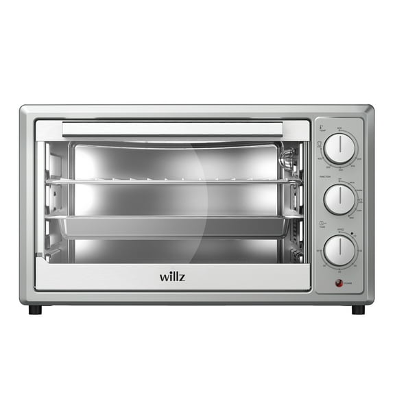 Willz Countertop Toaster Oven, Pull Down Door Handle, 5 Cooking Programs, Minutes Timer, 1500W/120Volts, 42L Manual, Stainless Steel