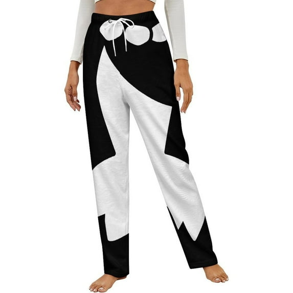 Wilma Flintstones Winter Female Pants Flannel High Waist Women Pants Lady Warm Straight Leg Plush Trousers