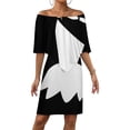 thumbnail image 1 of Wilma Flintstones Women's Off The Shoulder Ruffles Summer Wedding Guest Loose Casual Party Beach Dress, 1 of 9