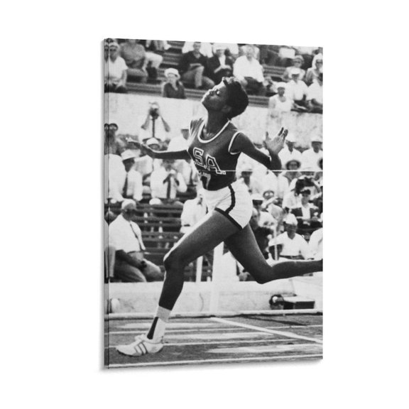 Wilma Rudolph American Track Athlete Print Vintage Sports Wall Art, Unframed Poster