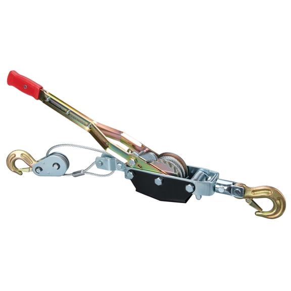 Performance Tool 50-101 Power Puller - 4-Ton Capacity, Drop-Forged Steel Hooks, Lever-Operated Ratchet, Zinc-Plated