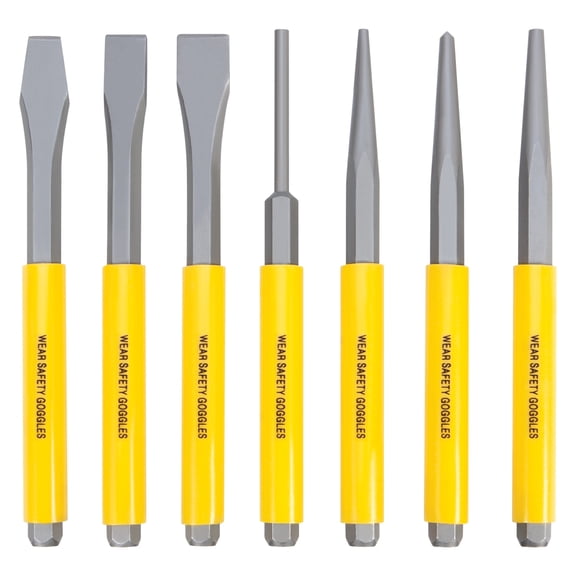 Performance Tool W7510 7pc Punch and Chisel Set