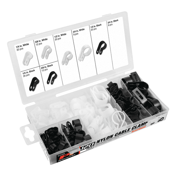 Wilmar Corp. / Performance Tool 120 Piece Nylon Cable Clamp Assortment