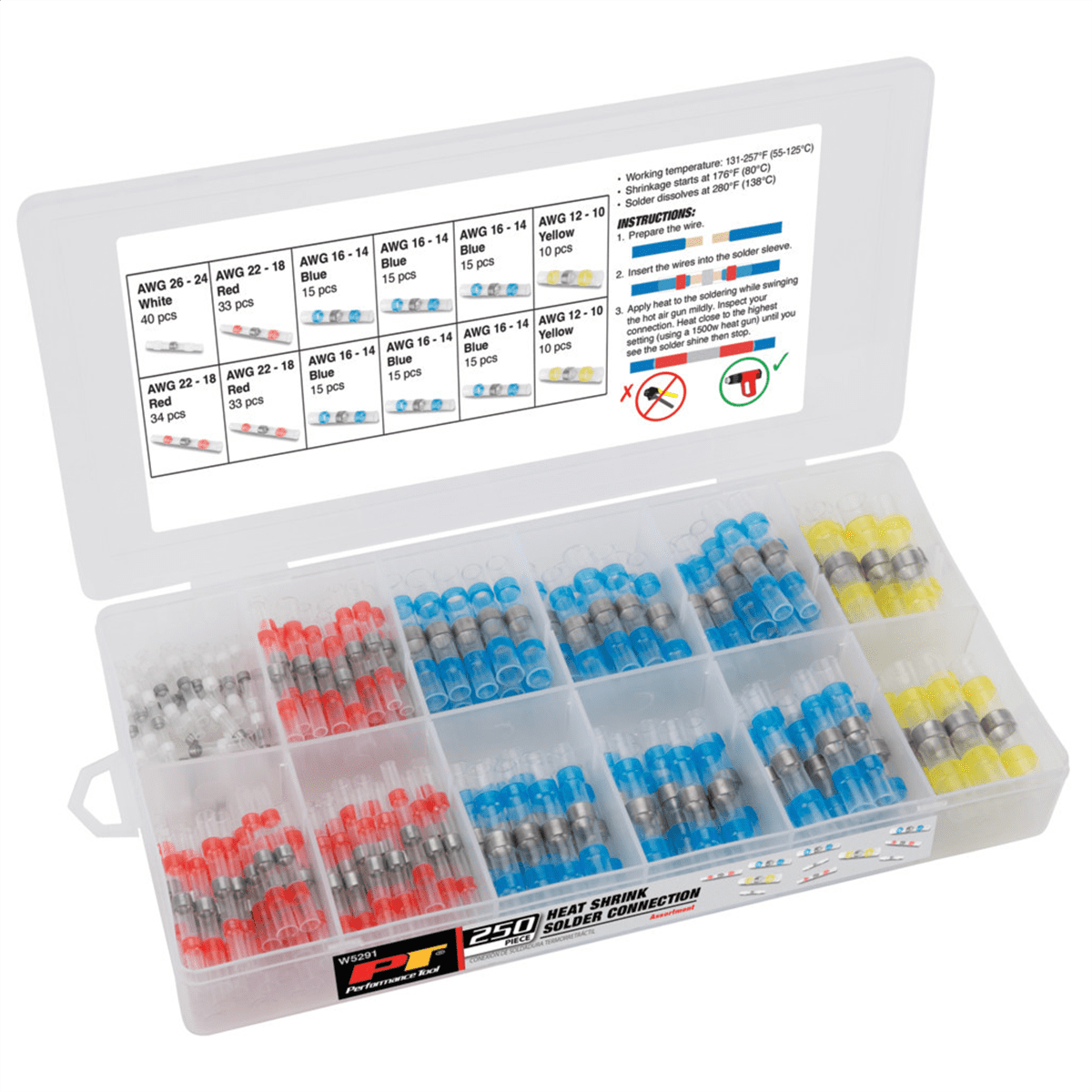 Wilmar Corp. / Performance Tool 250 Piece Heat Shrink Solder Connectors