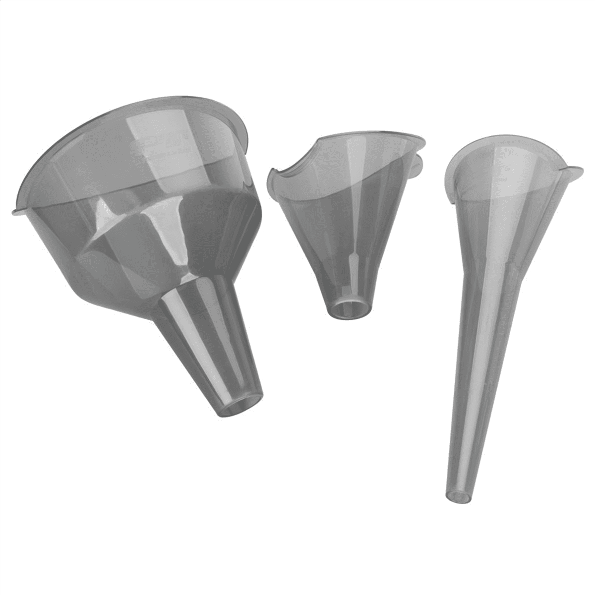 Fuunels Wilmar Corp. / Performance Tool 3 Piece Clear View Funnels (1/2 pt & 1 ...