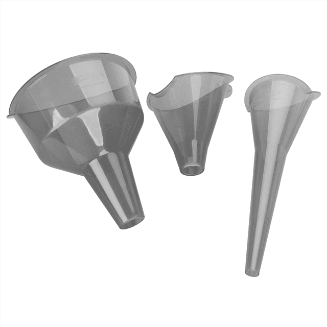 Spacing Funnel Wilmar Corp. / Performance Tool 3 Piece Clear View Funnels (1/2 pt & 1 ...