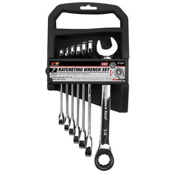 Wilmar Corp. / Performance Tool 7 Piece SAE Ratcheting Wrench Set